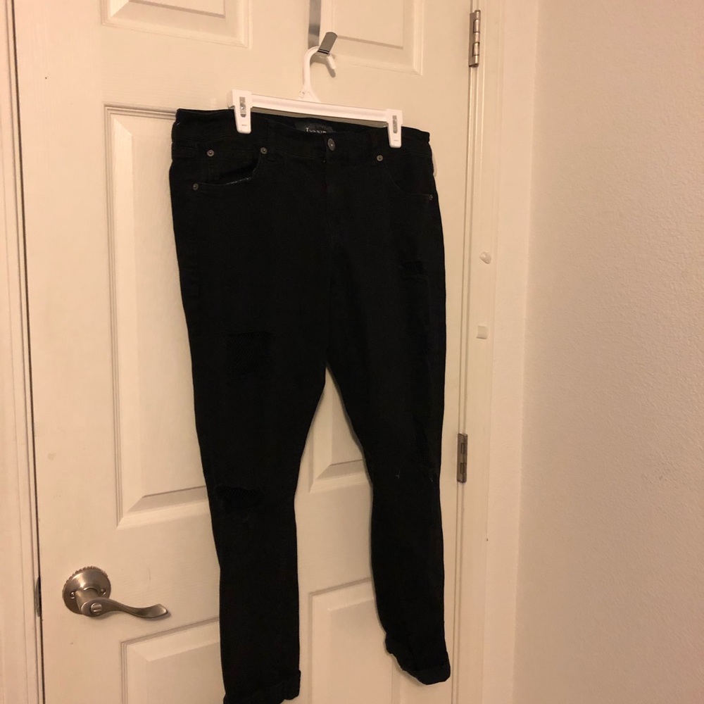 black jeans.